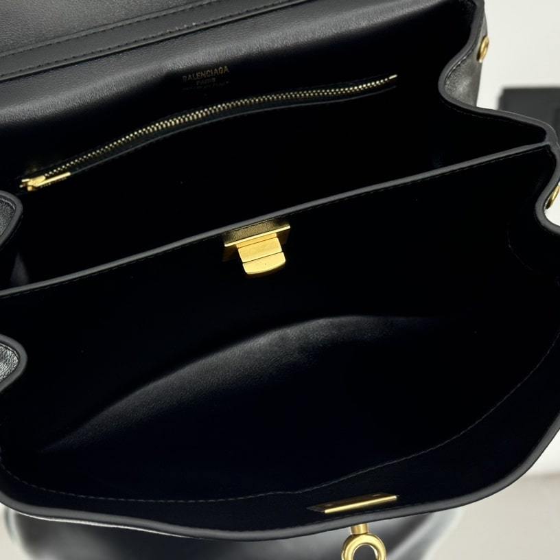 高仿Balenciaga*Rodeo系列V31000小牛皮手袋黑金小號免檢版