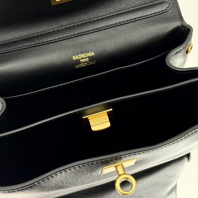 高仿Balenciaga*Rodeo系列V21000小牛皮手袋黑金Mini免檢版