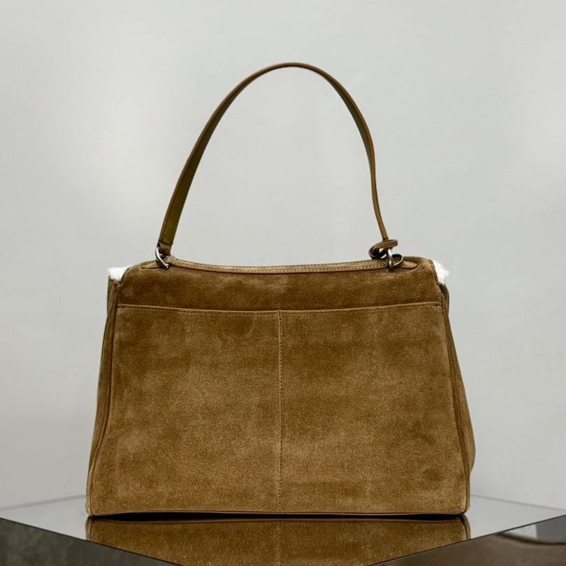 高仿Balenciaga*Rodeo系列AD2591麂皮棕銀中號免檢版
