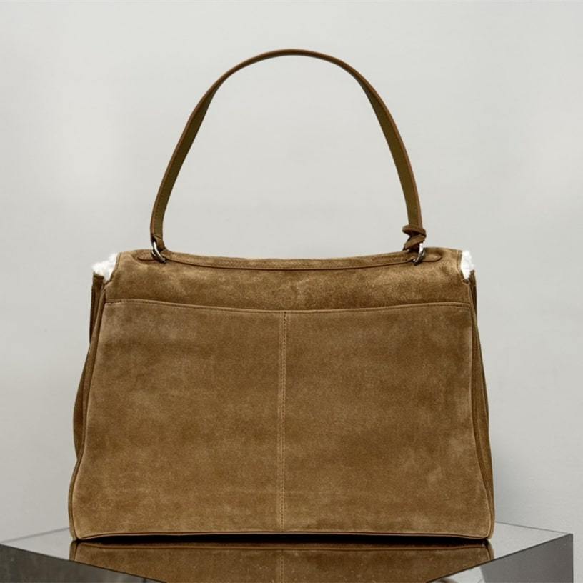 高仿Balenciaga*Rodeo系列AD2590麂皮棕銀大號免檢版