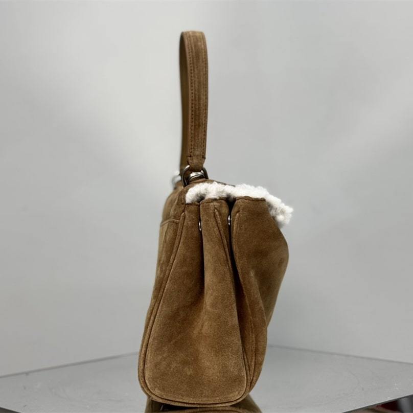 高仿Balenciaga*Rodeo系列AD2592麂皮棕銀小號免檢版