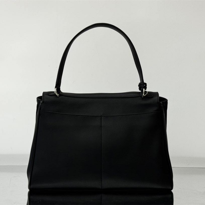高仿Balenciaga*Rodeo系列5U1000小牛皮手袋黑銀中號免檢版