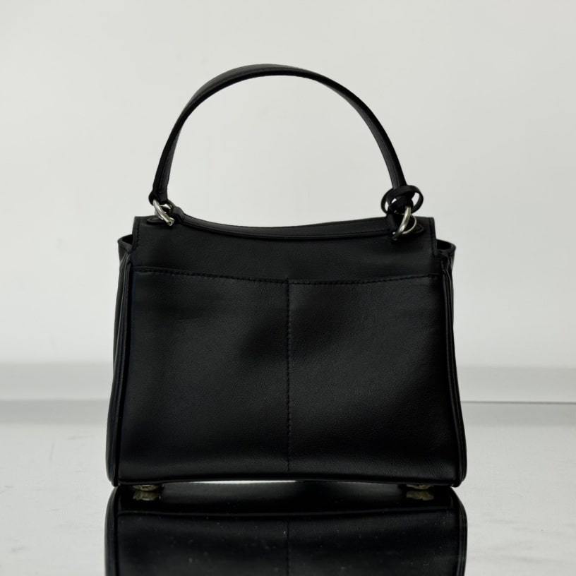 高仿Balenciaga*Rodeo系列7U1000小牛皮手袋黑銀Mini免檢版