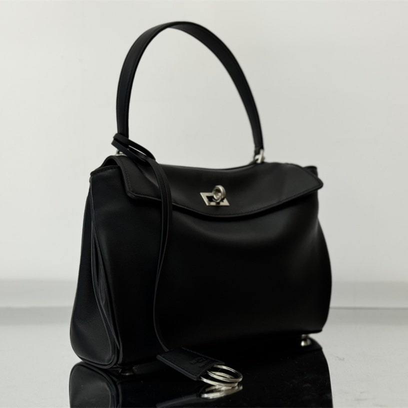 高仿Balenciaga*Rodeo系列6U1000小牛皮手袋黑銀小號號免檢版