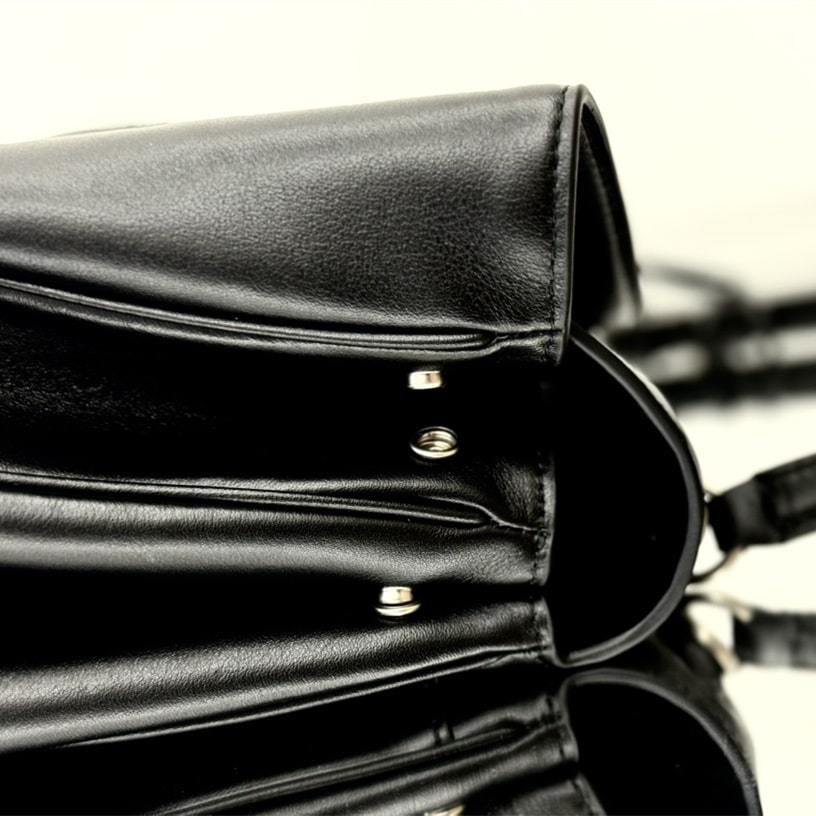 高仿Balenciaga*Rodeo系列4U1000小牛皮手袋黑色銀扣大號免檢版