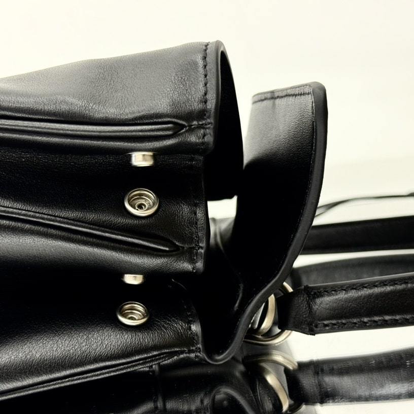 高仿Balenciaga*Rodeo系列6U1000小牛皮手袋黑銀小號號免檢版
