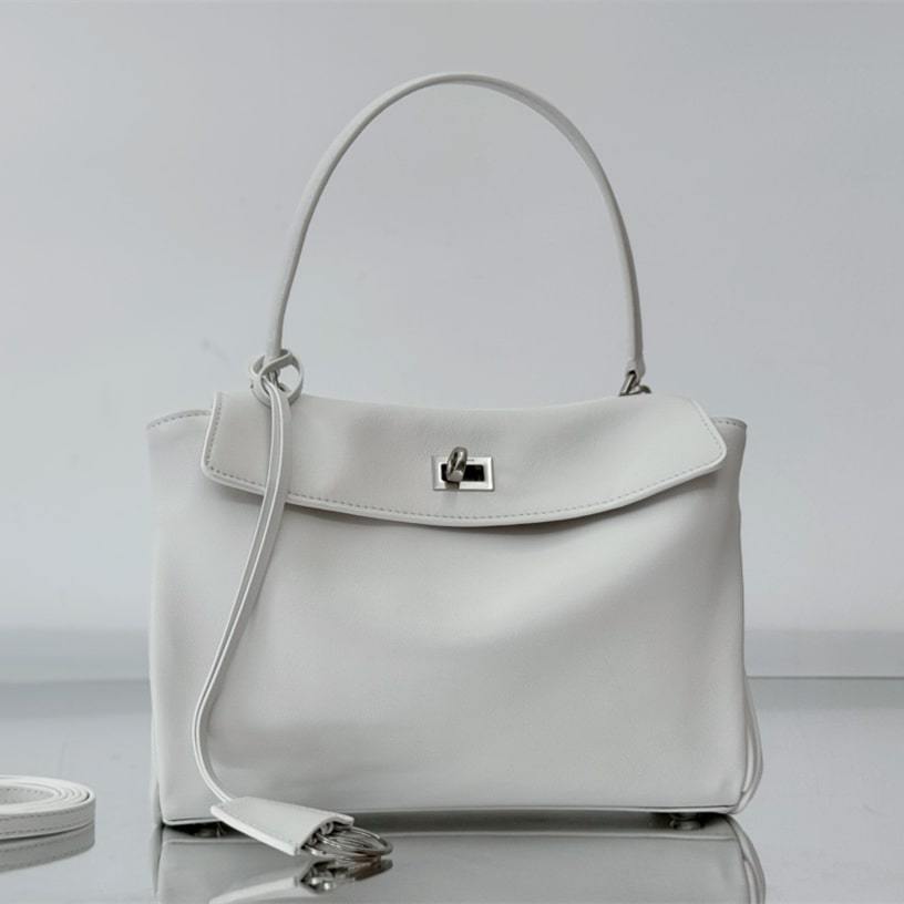 高仿Balenciaga*Rodeo系列V79016小牛皮手袋黑銀小號號免檢版