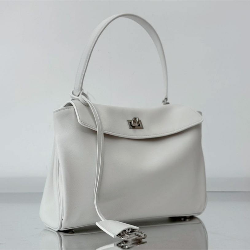 高仿Balenciaga*Rodeo系列V79016小牛皮手袋黑銀小號號免檢版