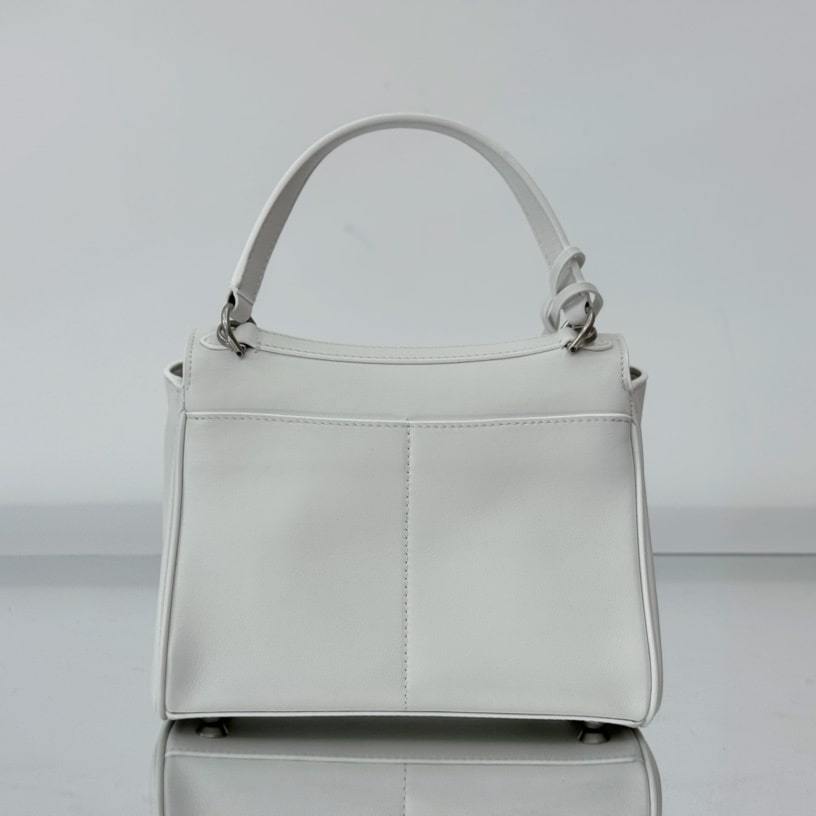 高仿Balenciaga*Rodeo系列4U9001小牛皮手袋白銀Mini免檢版