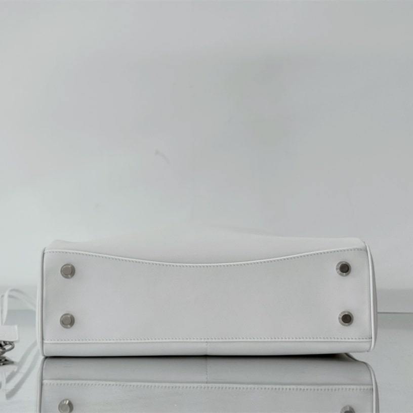 高仿Balenciaga*Rodeo系列V69016小牛皮手袋白銀中號免檢版