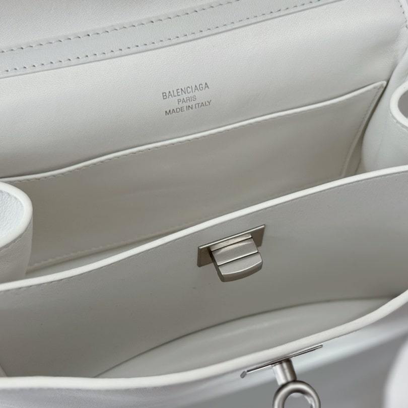 高仿Balenciaga*Rodeo系列4U9001小牛皮手袋白銀Mini免檢版