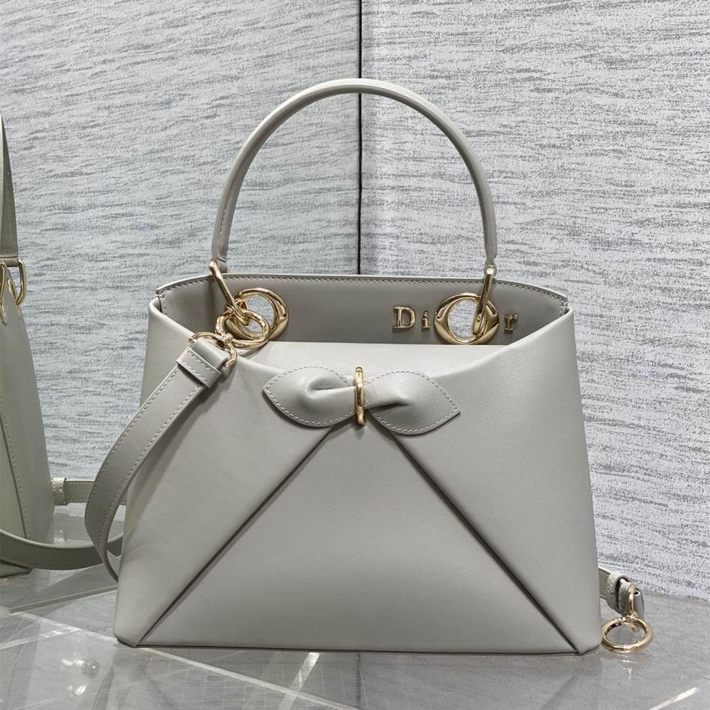 高仿Dior*26SS系列M0734GTU新款徽標手提包灰色免檢版