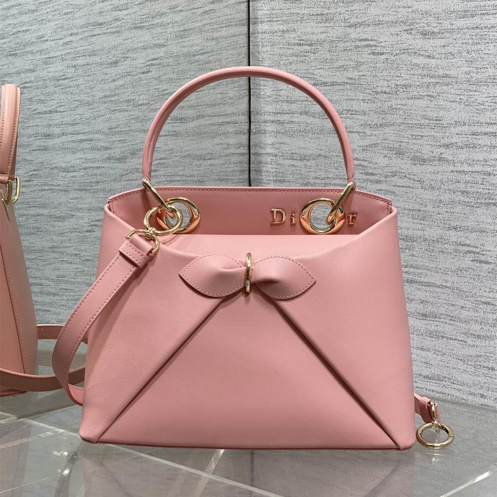 高仿Dior*26SS系列M0739NTU新款徽標手提包粉色免檢版