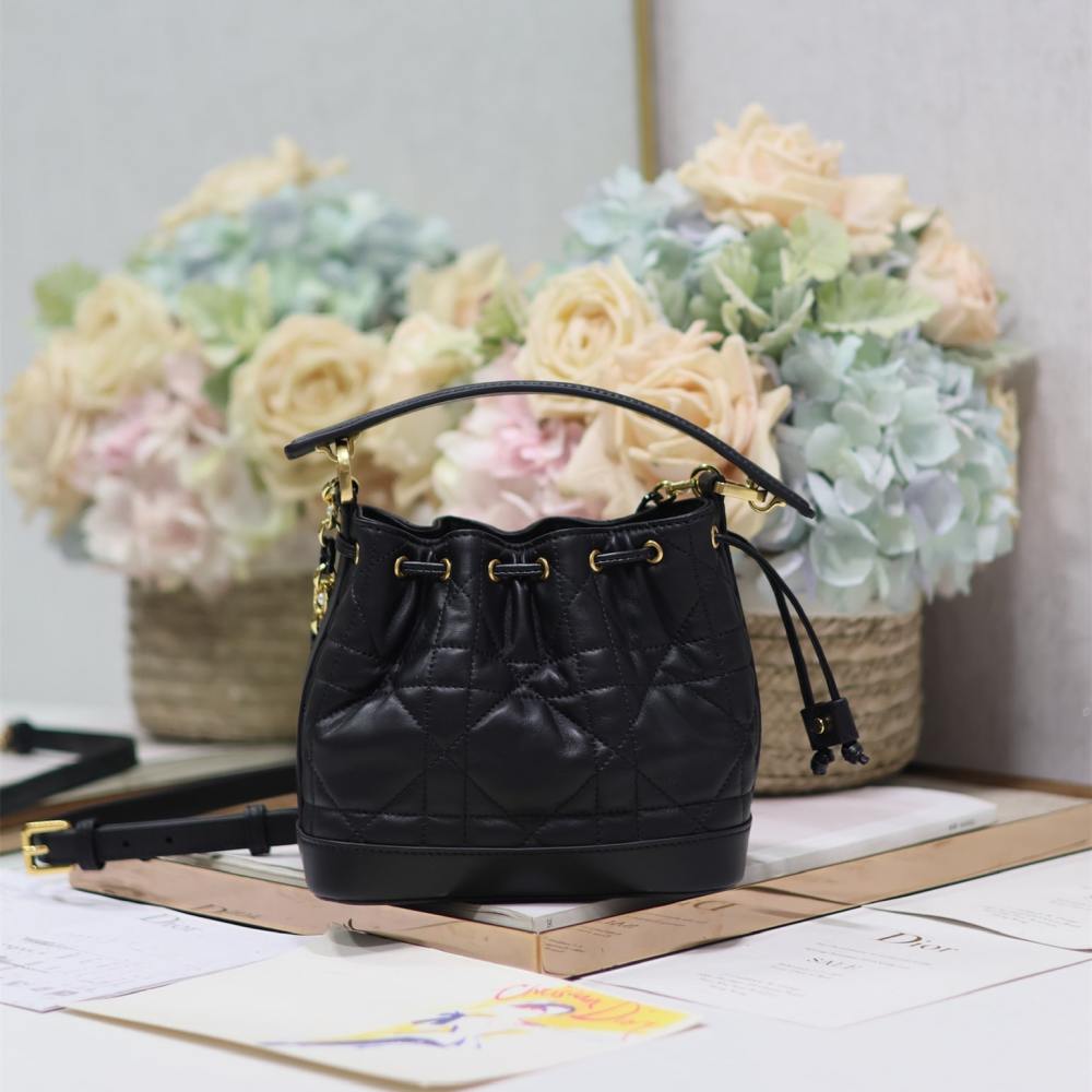 高仿Dior*Jolie系列M278M900小牛皮福袋黑色小號免檢版