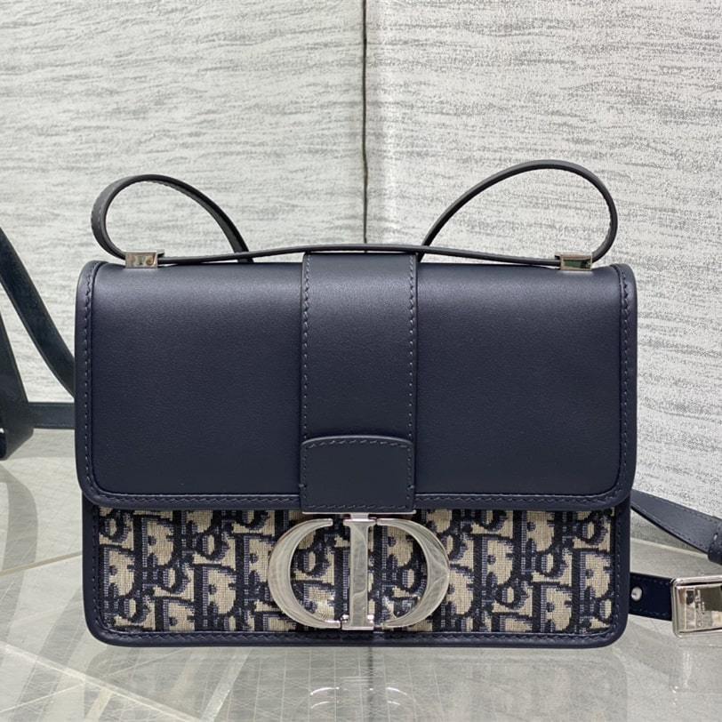 高仿Dior*Montaigne系列M921M928單肩包藍色常規免檢版
