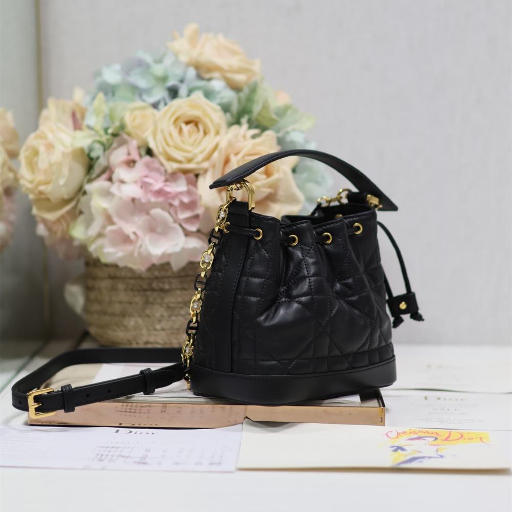 高仿Dior*Jolie系列M278M900小牛皮福袋黑色小號免檢版