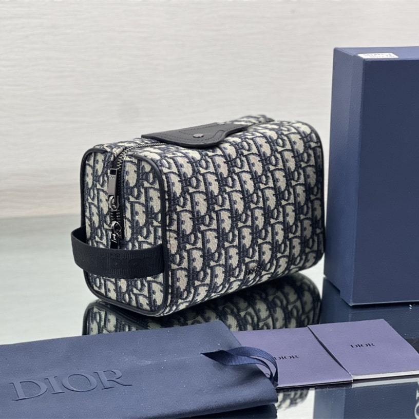 高仿Dior*Lingot系列2ADH27E印花面料化妝收納包免檢版