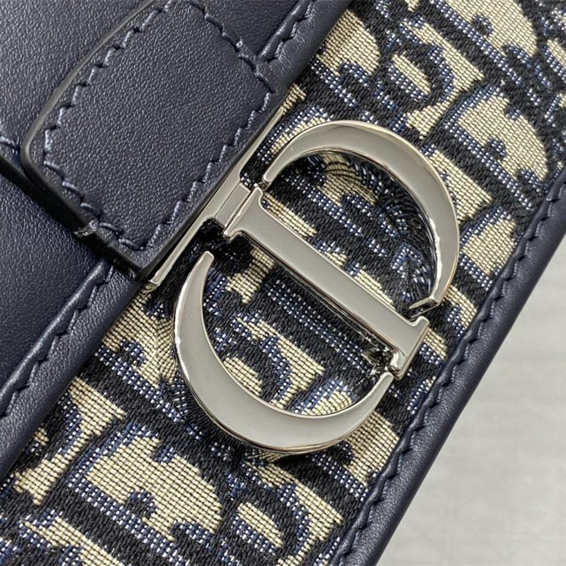 高仿Dior*Montaigne系列M933M928單肩包藍色小號免檢版