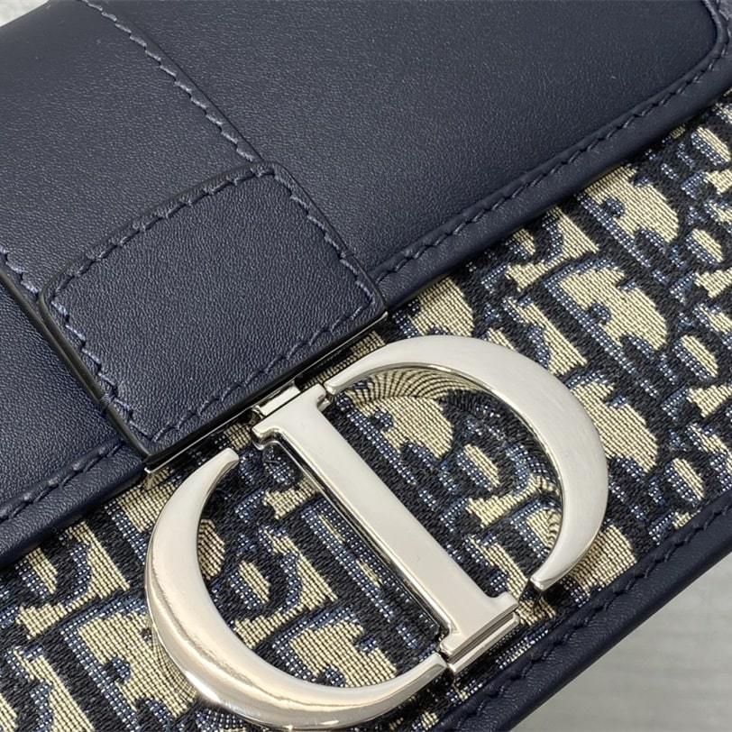 高仿Dior*Montaigne系列M920M928單肩包藍色中號免檢版