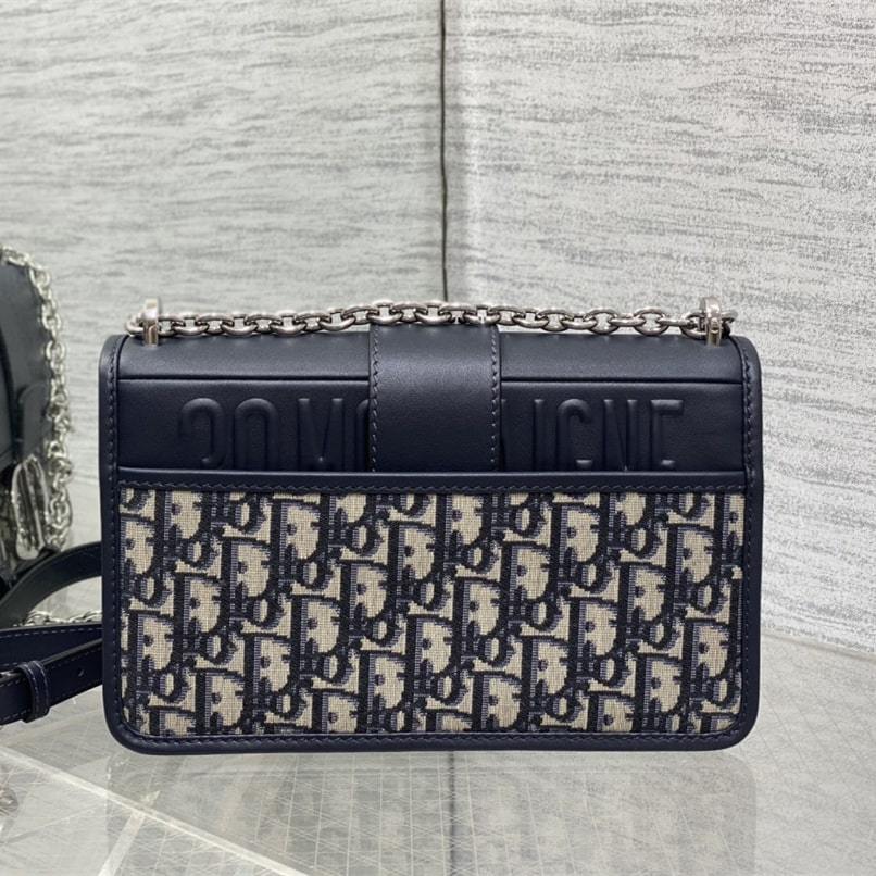 高仿Dior*Montaigne系列M920M928單肩包藍色中號免檢版