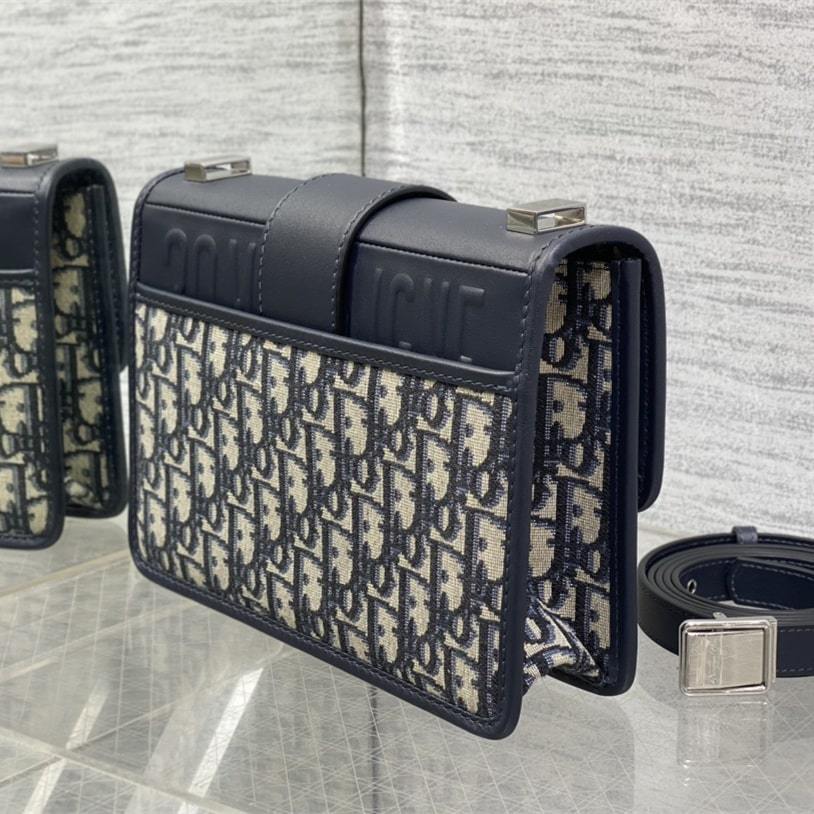 高仿Dior*Montaigne系列M921M928單肩包藍色常規免檢版