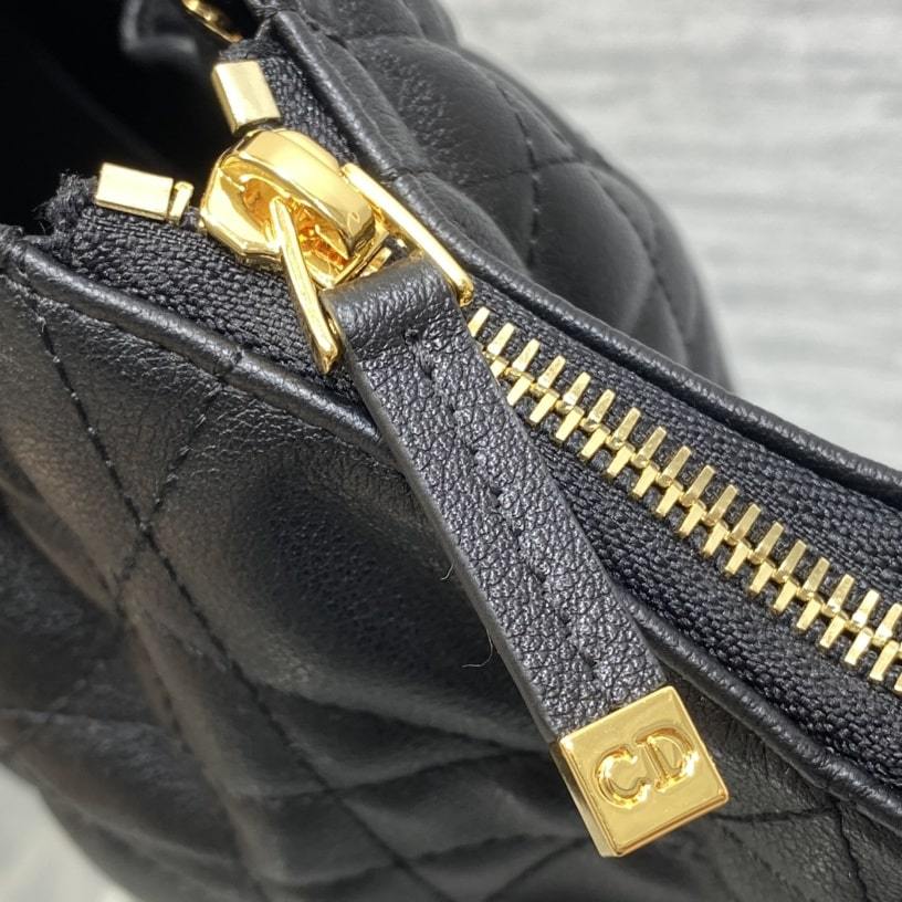 高仿Dior*Walk'n系列M451M900小牛皮手提單肩包黑色免檢版