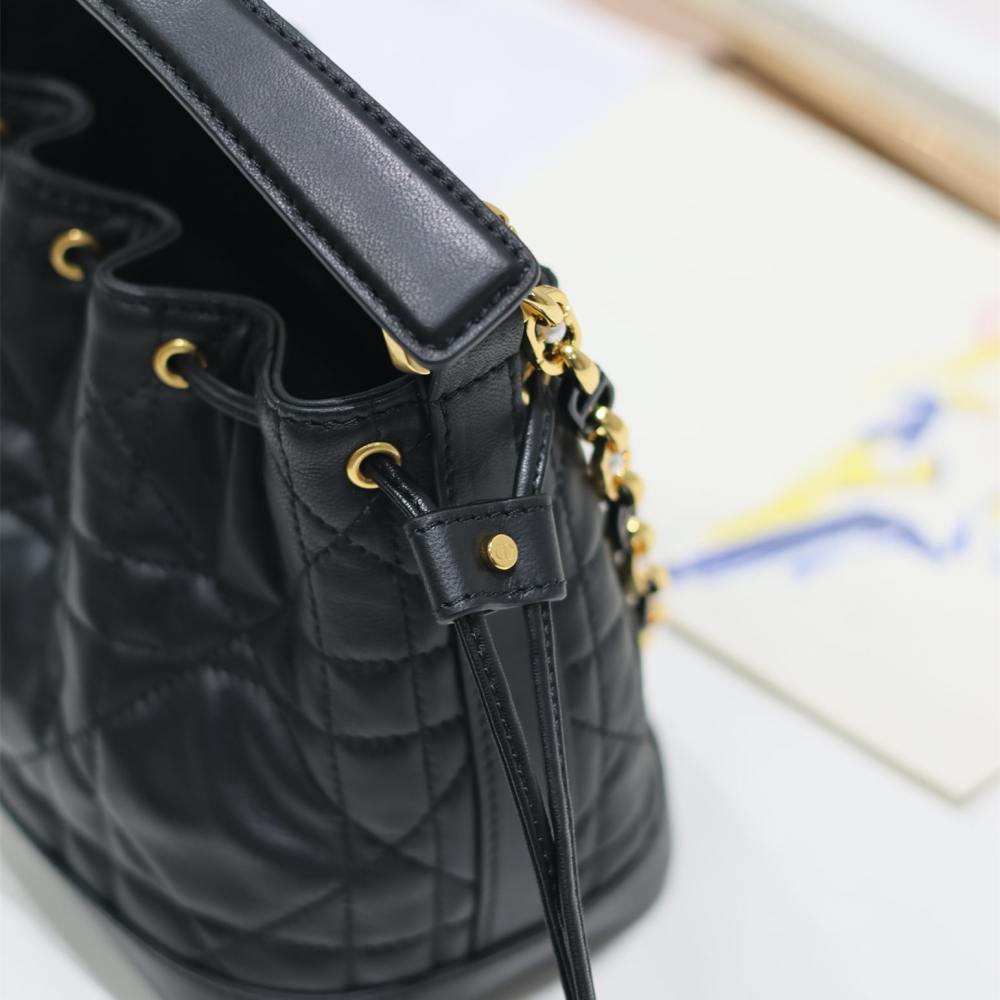 高仿Dior*Jolie系列M278M900小牛皮福袋黑色小號免檢版