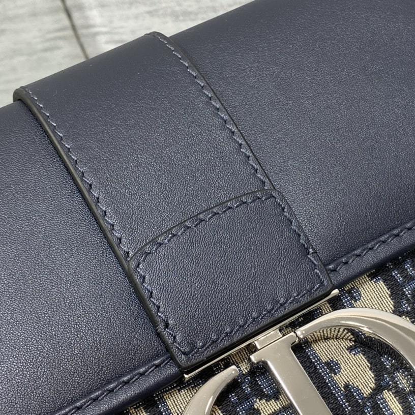 高仿Dior*Montaigne系列M921M928單肩包藍色常規免檢版