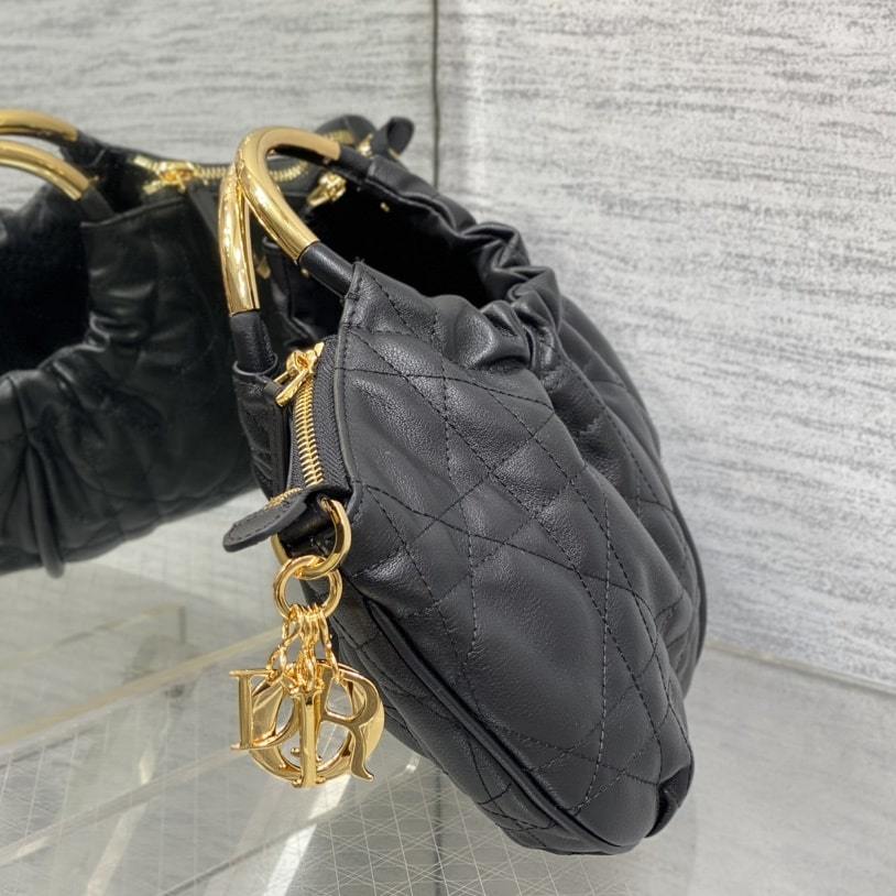 高仿Dior*Walk'n系列M451M900小牛皮手提單肩包黑色免檢版
