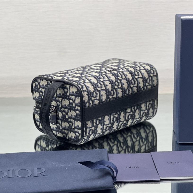高仿Dior*Lingot系列2ADH27E印花面料化妝收納包免檢版