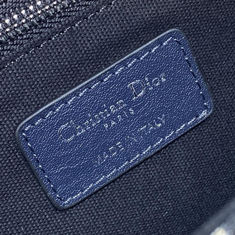 高仿Dior*Montaigne系列M920M928單肩包藍色中號免檢版