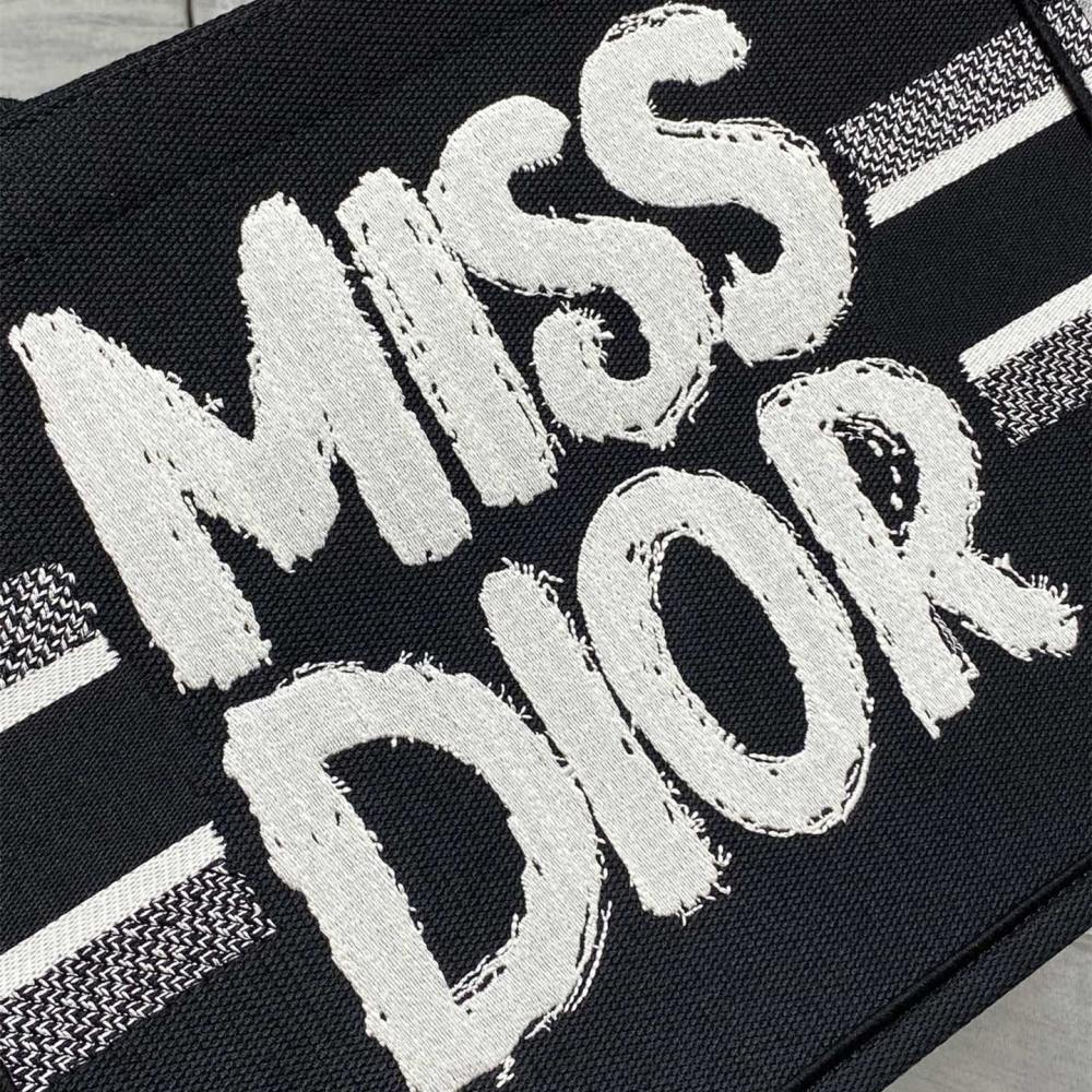 高仿Dior*BookTote系列M129M993購物袋Miss黑色中號免檢版