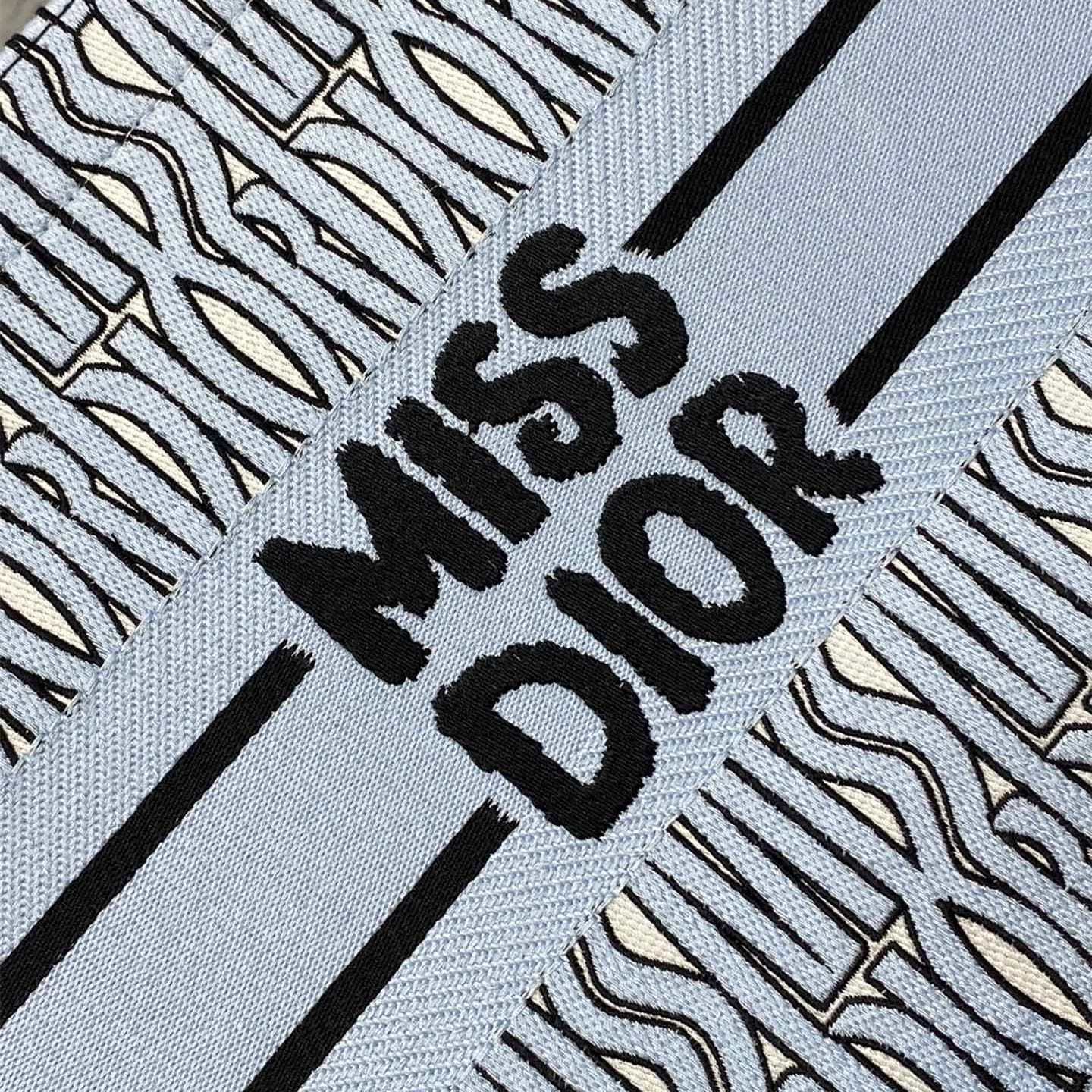 高仿Dior*BookTote系列M129M44W購物袋Miss黑藍中號免檢版