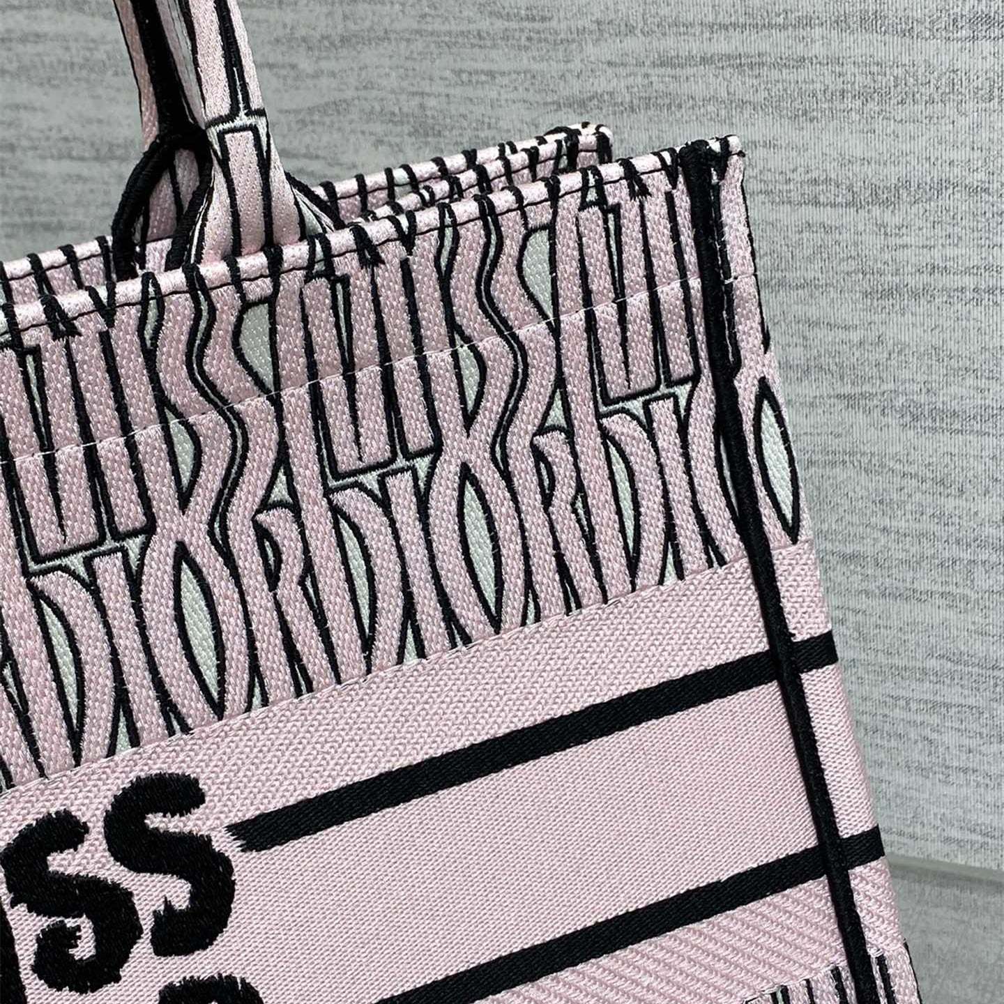 高仿Dior*BookTote系列M129M082購物袋Miss粉色中號免檢版