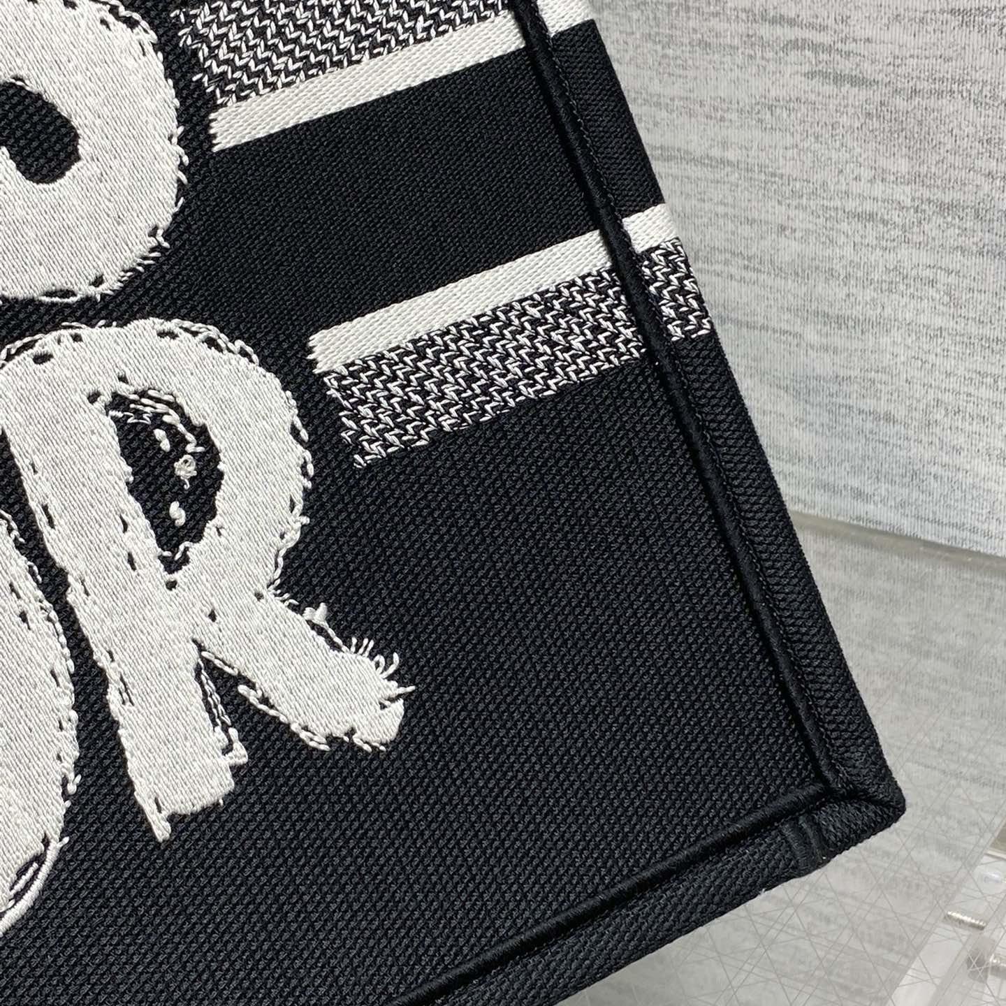 高仿Dior*BookTote系列M129M993購物袋Miss黑色中號免檢版