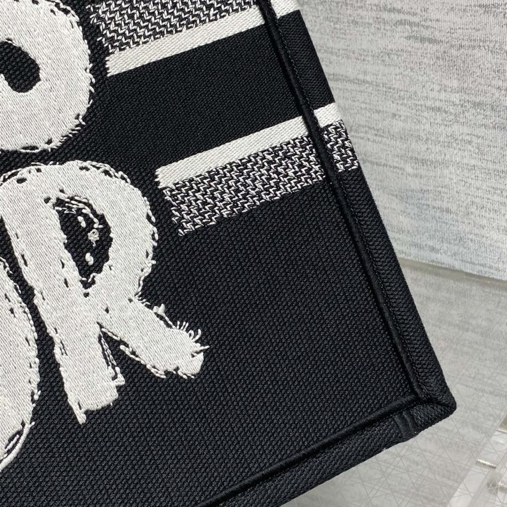 高仿Dior*BookTote系列M129M993購物袋Miss黑色中號免檢版