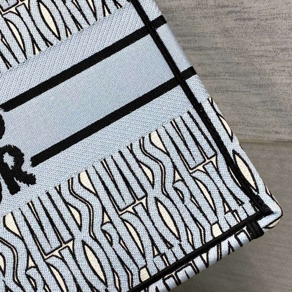 高仿Dior*BookTote系列M129M44W購物袋Miss黑藍中號免檢版