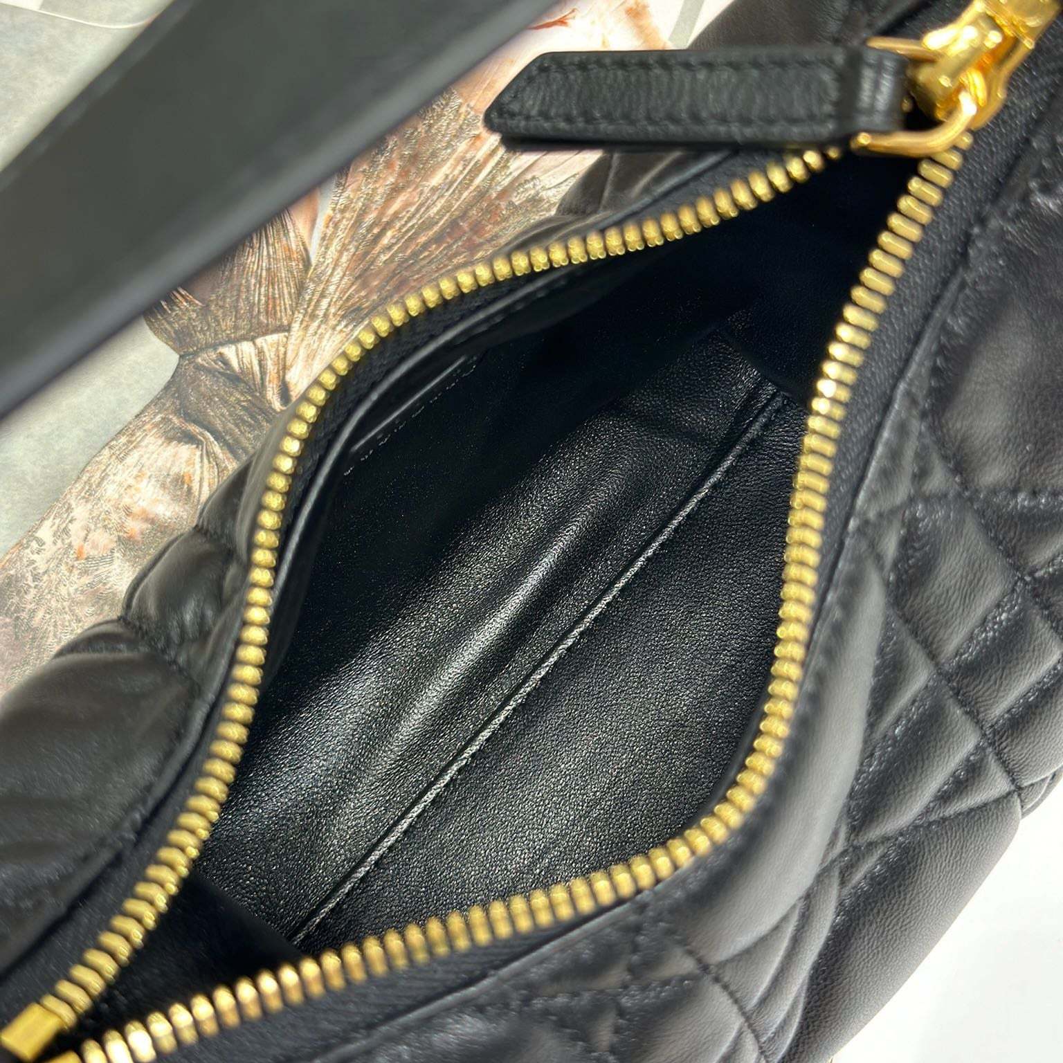 高仿Dior*D-Dream系列S525M900小羊皮斜挎包Mini黑色免檢版