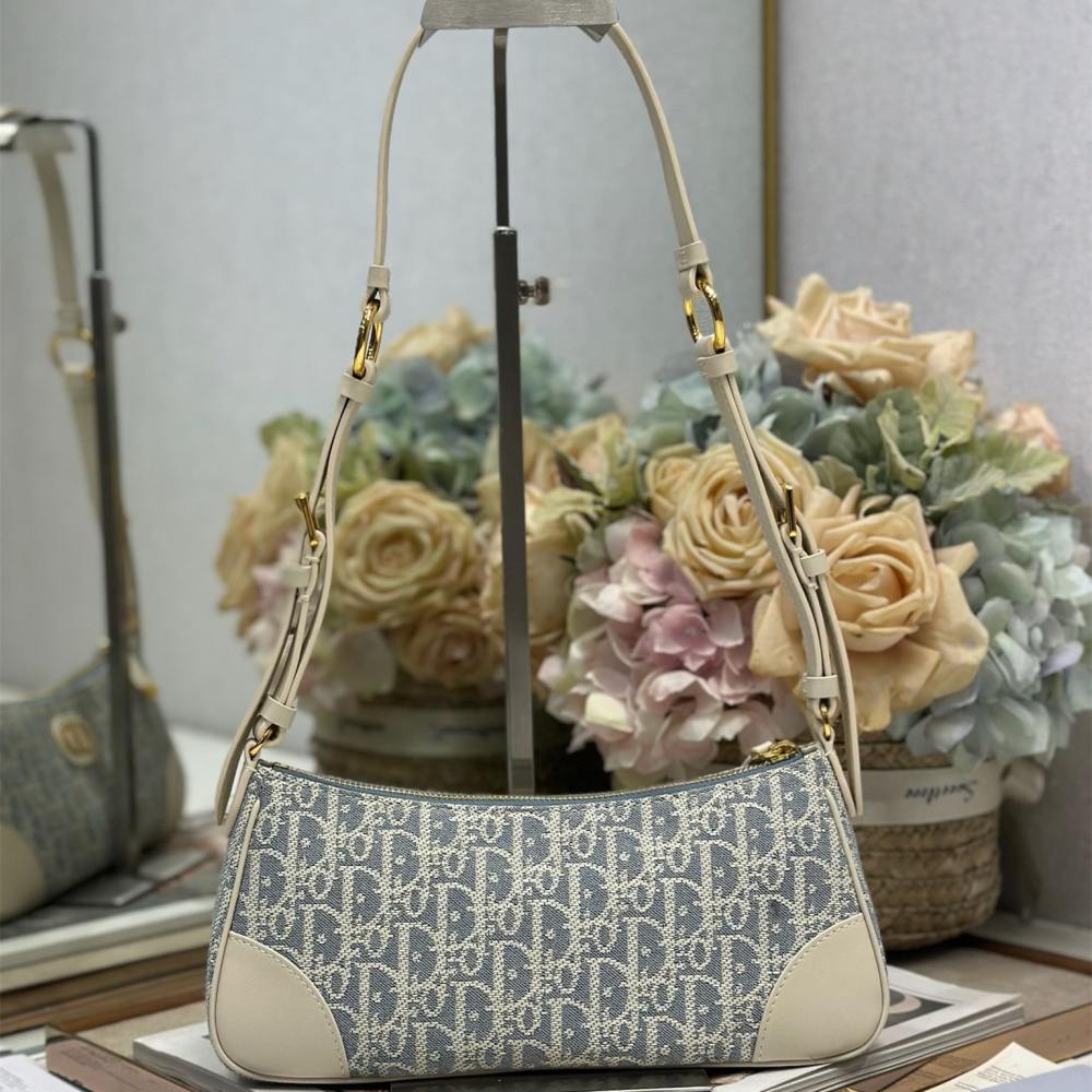 高仿Dior*Montaigne系列S239M925米色印花單肩包Mini免檢版