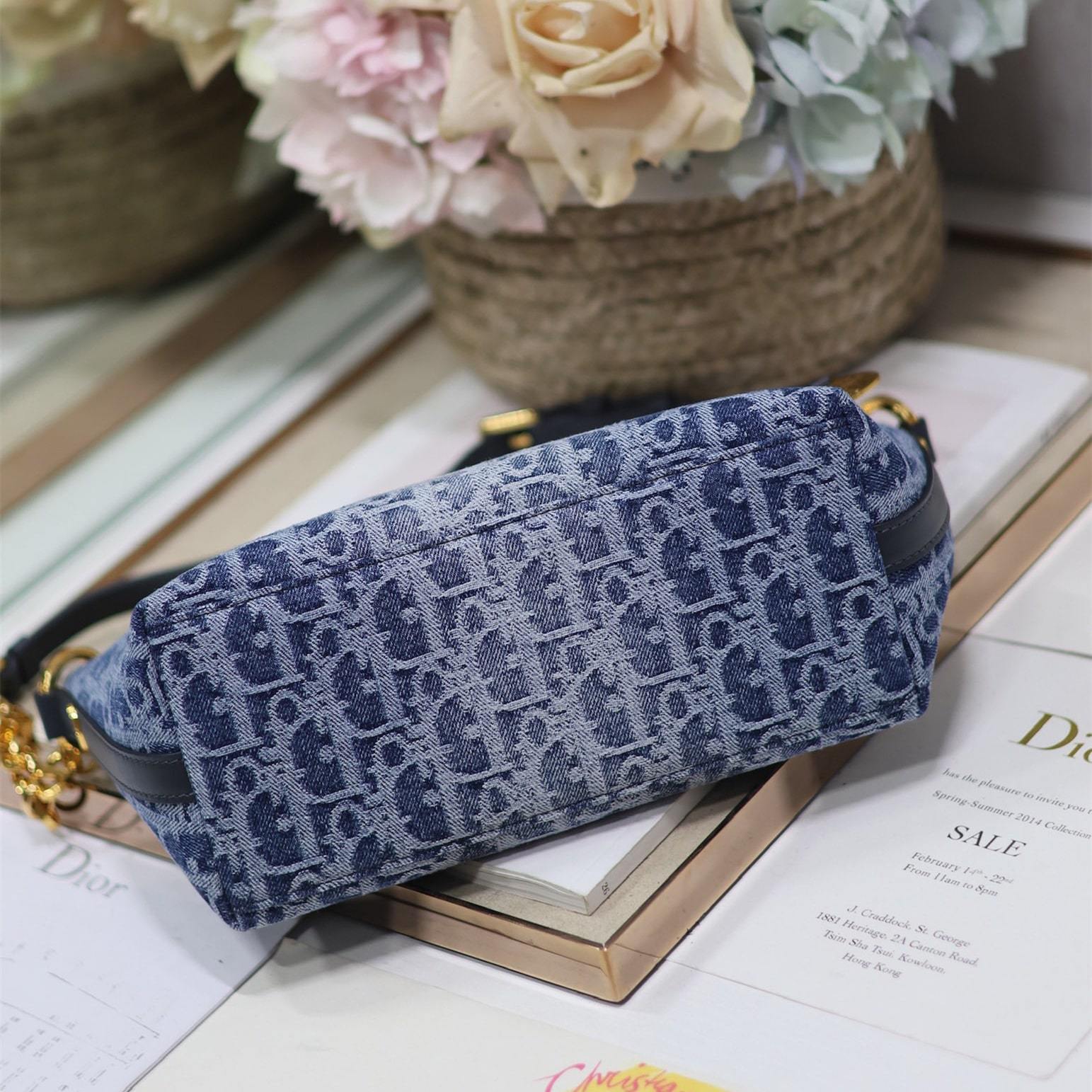 高仿Dior*StarHobo系列S320M49E鏈條手袋藍色免檢版
