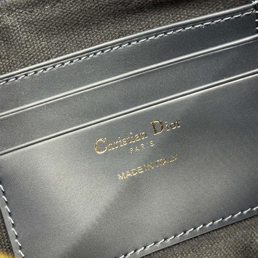 高仿Dior*Montaigne系列S239M928藍色印花單肩包Mini免檢版