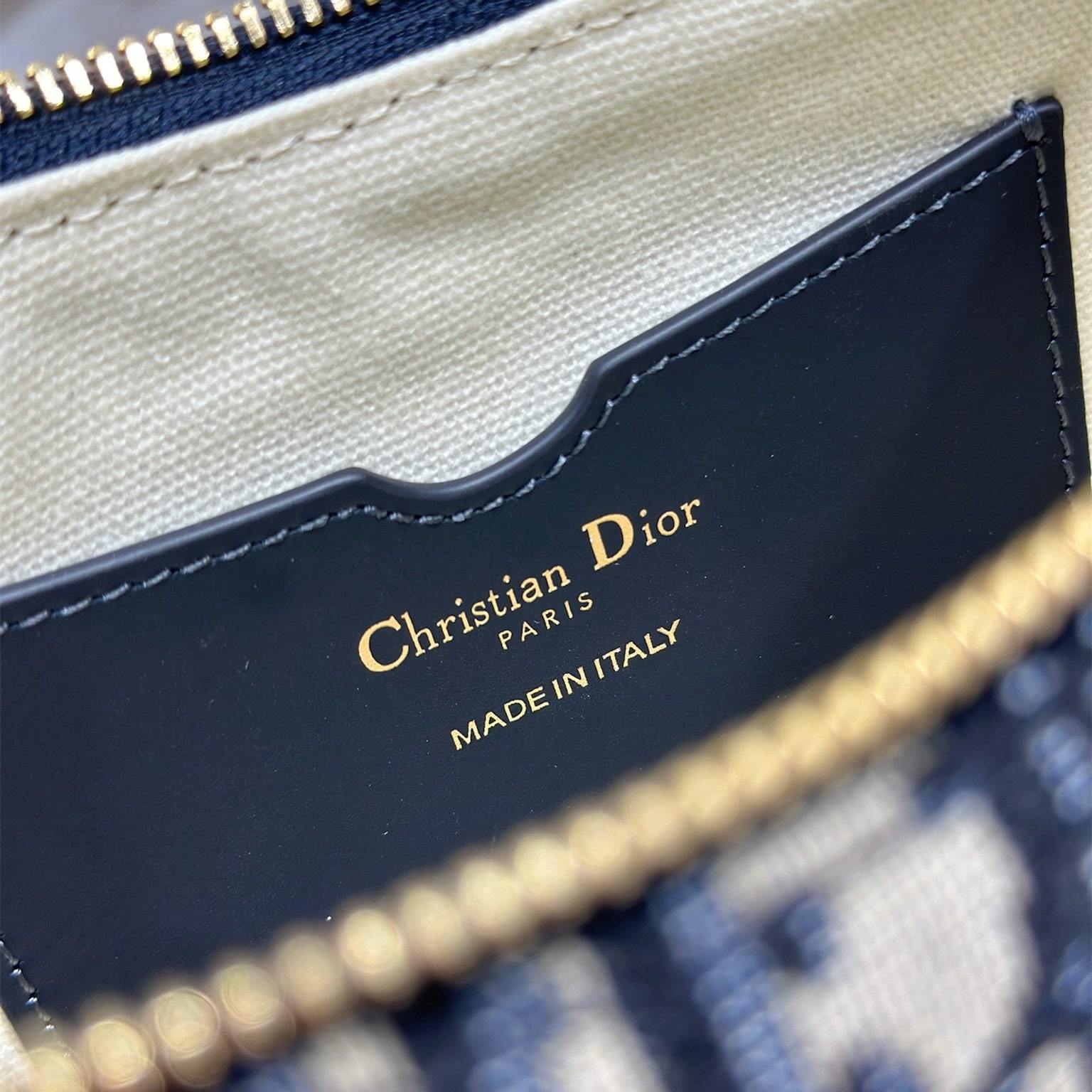 高仿Dior*Montaigne系列S238M928藍色印花腋下包Mini免檢版