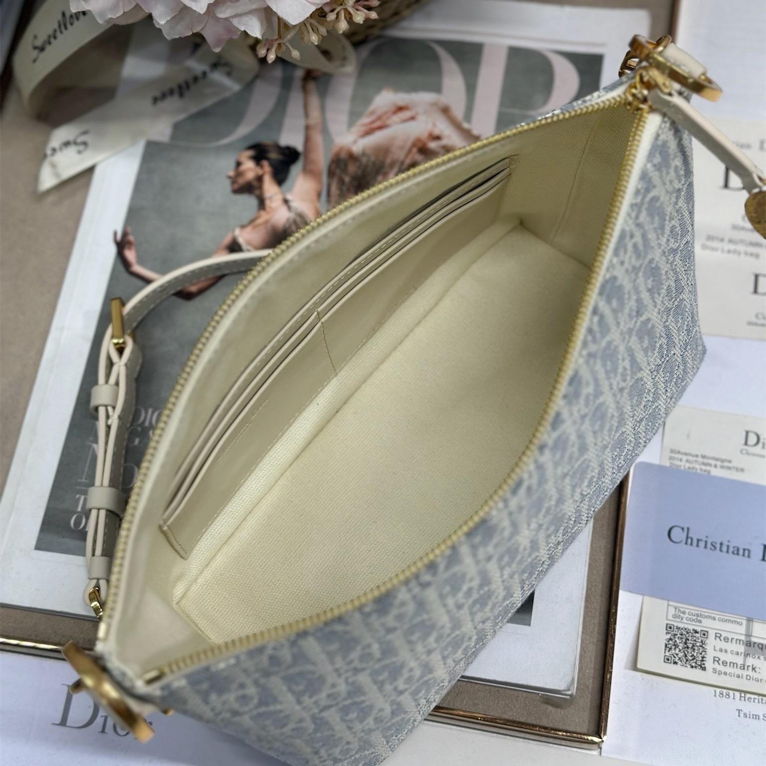 高仿Dior*StarHobo系列S320M925鏈條手袋灰藍色免檢版