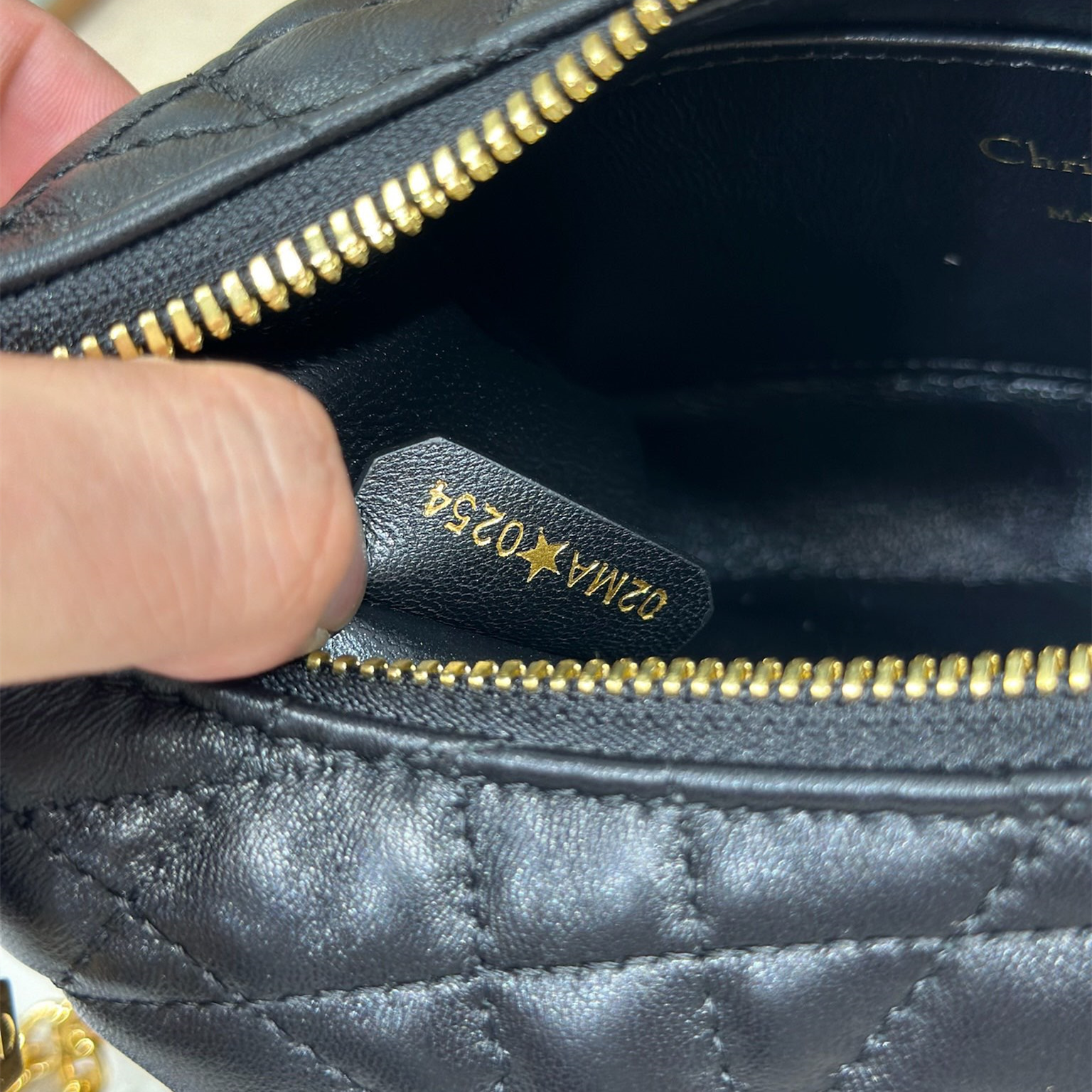 高仿Dior*MissCaro系列S5253M900小羊皮手提包Mini黑色免檢版