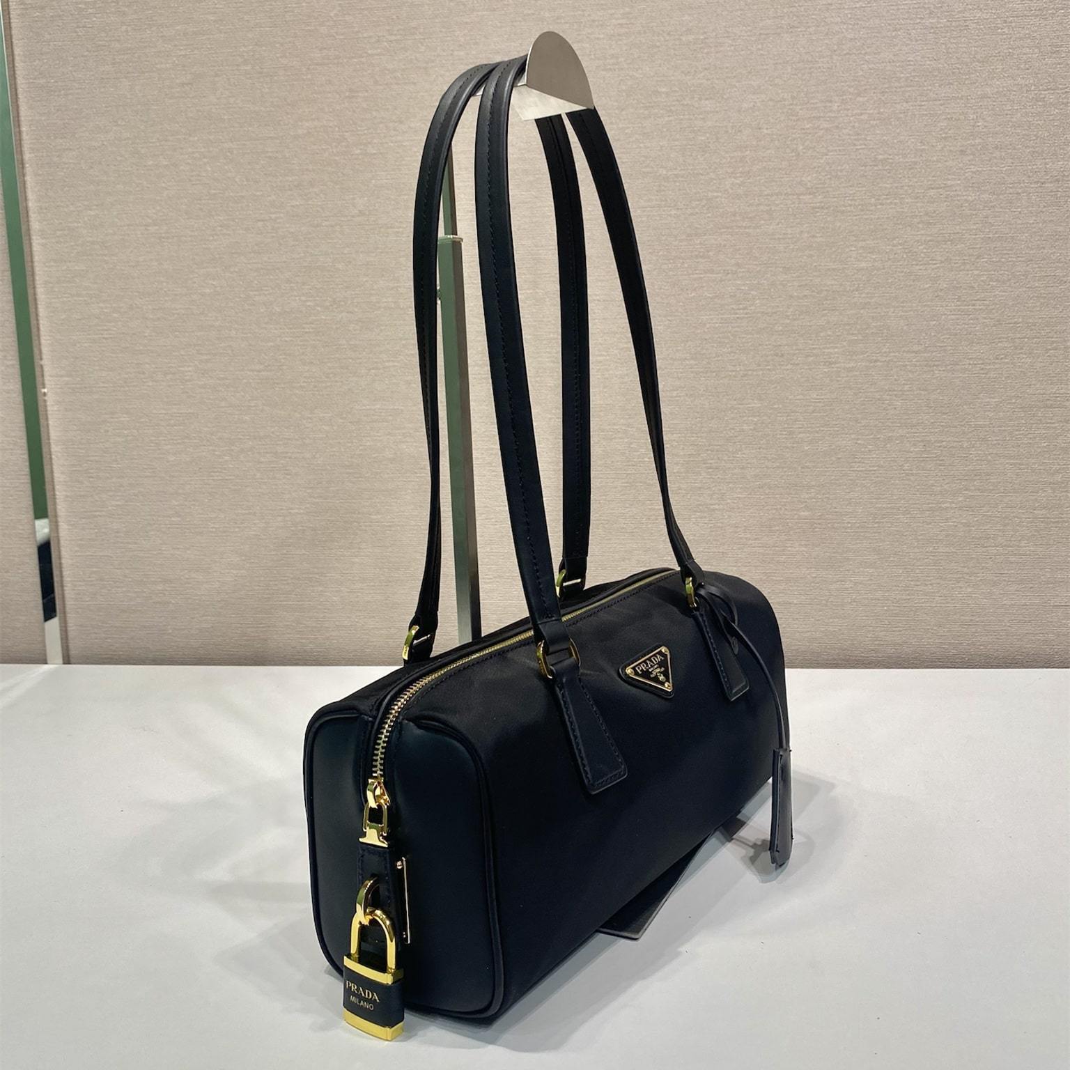 高仿Prada*RE-Nylon系列1BB27手提單肩包中號黑色免檢版
