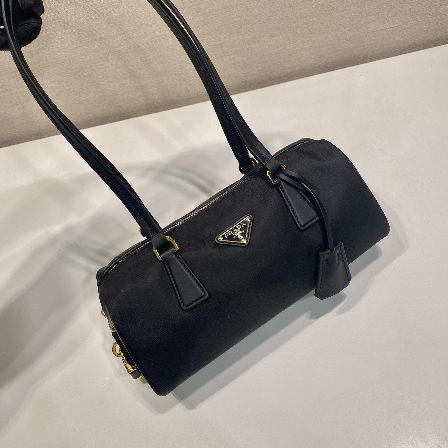 高仿Prada*RE-Nylon系列1BB27手提單肩包中號黑色免檢版