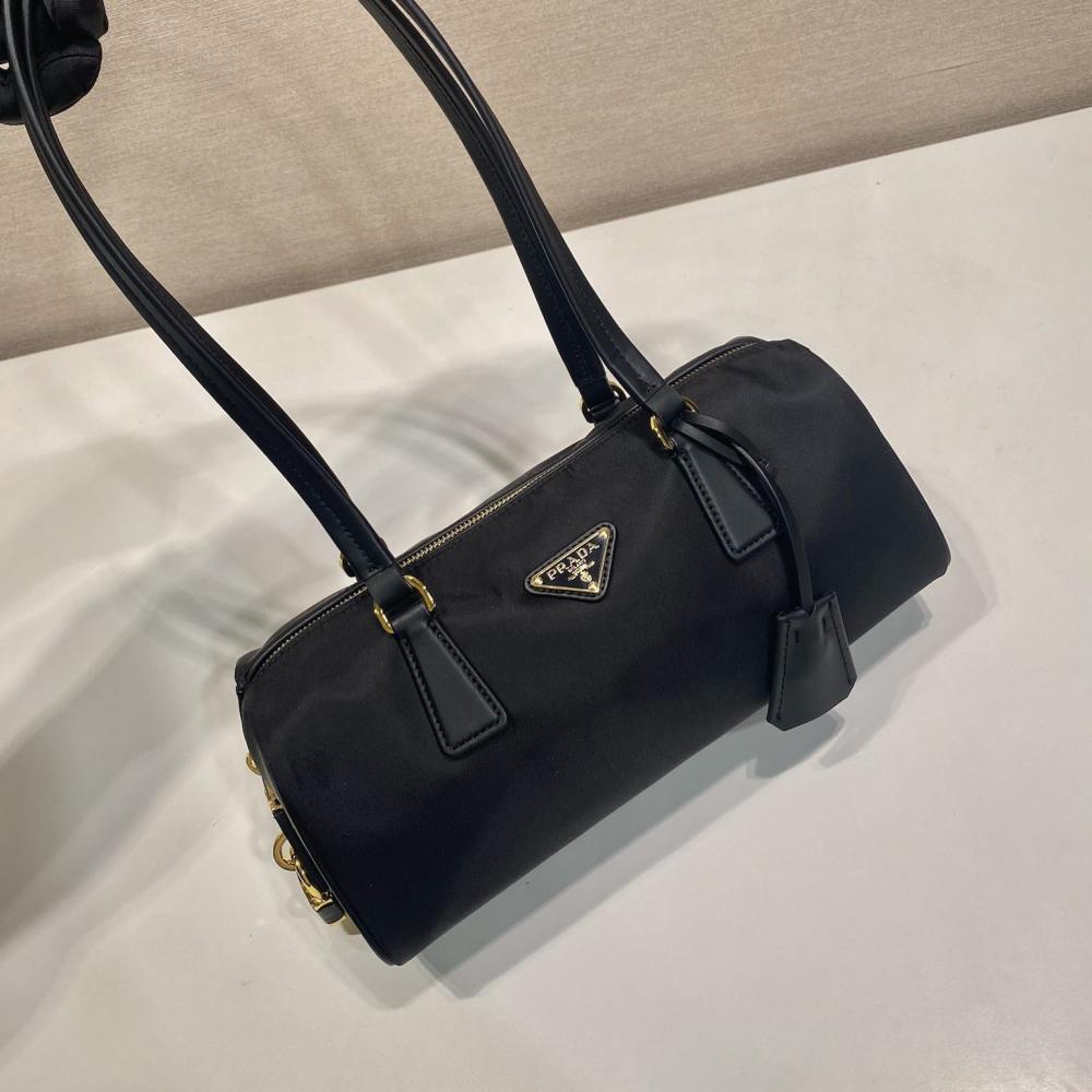 高仿Prada*RE-Nylon系列1BB27手提單肩包中號黑色免檢版