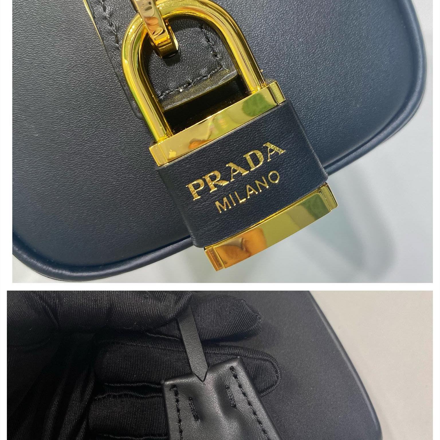 高仿Prada*RE-Nylon系列1BB27手提單肩包中號黑色免檢版