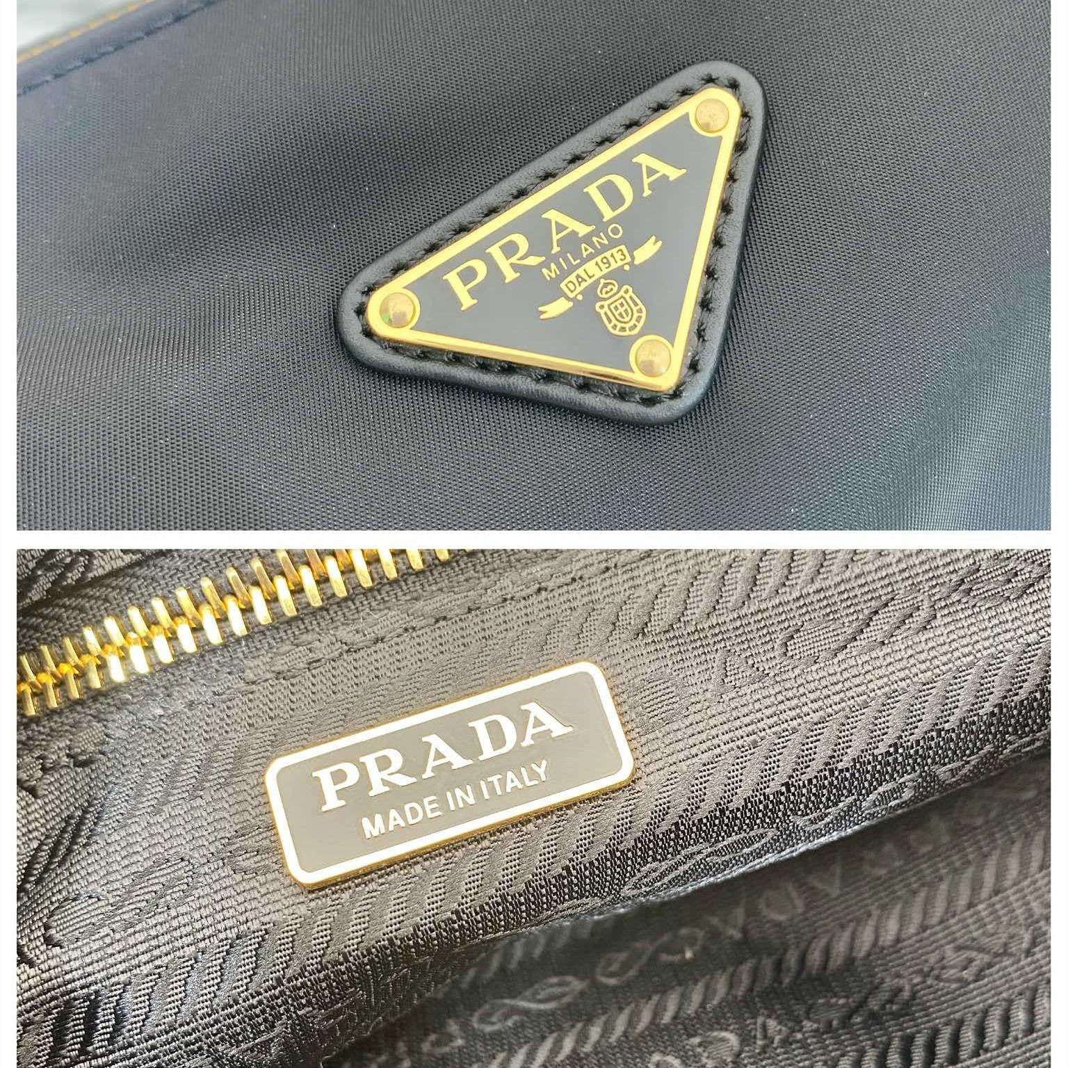 高仿Prada*RE-Nylon系列1BB27手提單肩包中號黑色免檢版