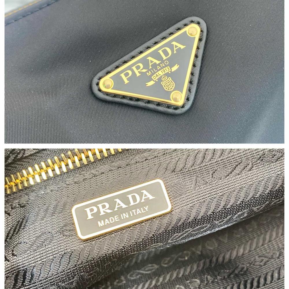 高仿Prada*RE-Nylon系列1BB27手提單肩包中號黑色免檢版
